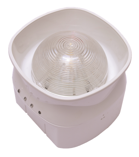 Discovery Open-Area Voice Sounder VID – White Body (Red Flash) – Isolating 58000-040APO